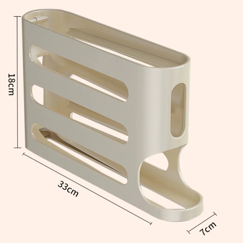 Caja de Almacenamiento de Huevos para Refrigerador - Dispensador de Huevos de Gran Capacidad con 4 Niveles para la Nevera